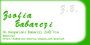 zsofia babarczi business card
